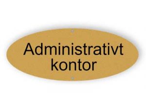 Matt guld administrativt kontorsskylt