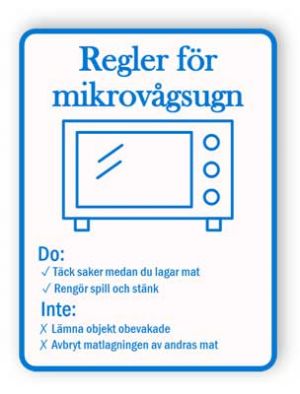 Mikrovågsregler tecken